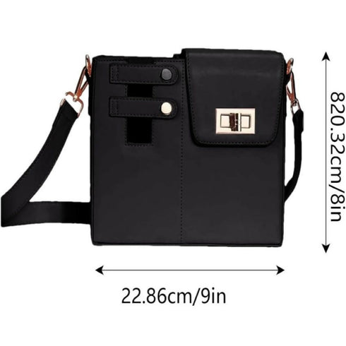 Versatile Crossbody Beverage Cup Bag - Black