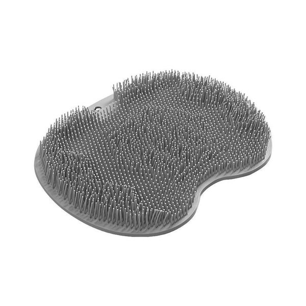Shower Foot Scrubber with Non-Slip Suction Cups - Body Back Massaging Mat - grey