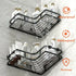5 Piece Set Metal Triangle Corner Storage Rack For Bathroom Shower - Black