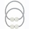 Magnetic Curtain Rope Tieback with Pearl Design End - Grey