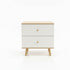 Two Drawer Bedside Table- Side Table With 2 Drawer-7016-Brown