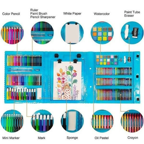 Mega 208 Piece Art Set - Blue