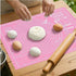 Silicone Kneading Mat - Non-Stick, Easy-Clean & Durable - Pink