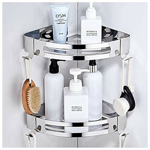 Triangle Bathroom Shelf Stainless Still Set of 2