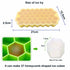Pack of 2 Silicone 37 Honeycomb Ice Cube Shaped Ice Tray With Lid - Yellow