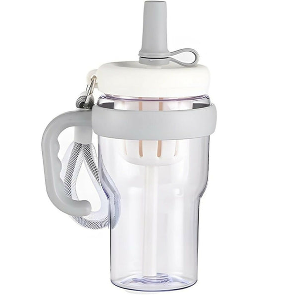 New Beautiful Design Trending Fashionable Water Bottle - 600ml - White & Grey