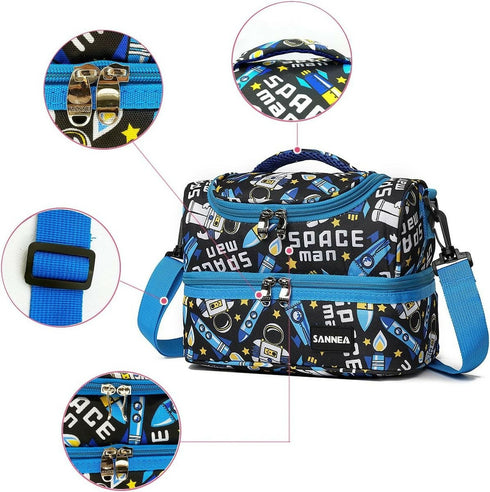 Thermal Insulated Tiffin Bags for Kids Two Layer - 5L - Rocket