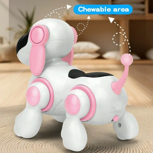 Interactive Walking Puppy Toy With LED Lights & Realistic Sounds - Pink