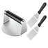 Stainless Steel Burger Press & 2 Pack Barbecue Spatulas