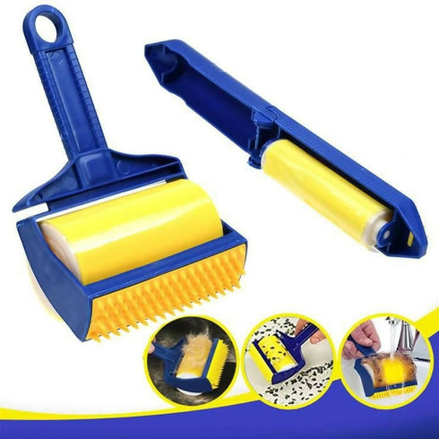 Sticky Buddy 2-in-1 Reusable Lint, Dog & Cat Hair Remover Roller & Brush