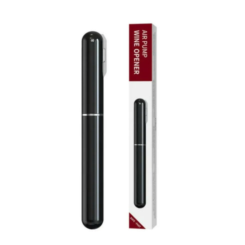 Set of 2 Portable 2 in 1 Air Pump Wine Opener - Black