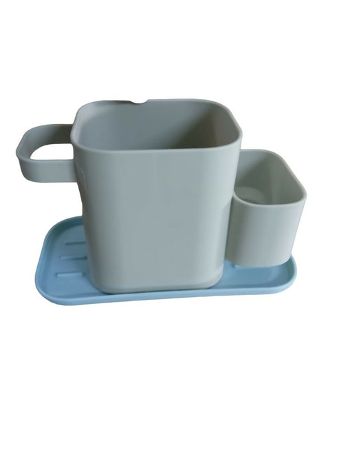 Sink Caddy for Dish Brush, Sponge and Soap Bottle - blue