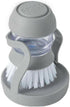 Soap Dispensing Cleaning Pot Brush With Holder - grey/white