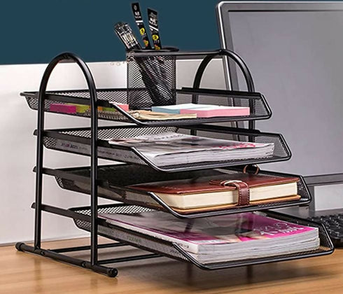 4-Tier Document Tray - black