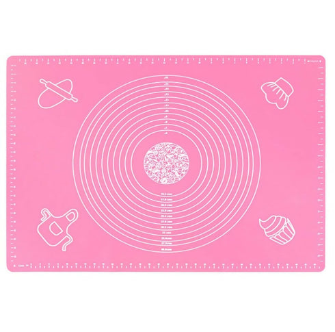 Silicone Kneading Mat - Non-Stick, Easy-Clean & Durable - Pink