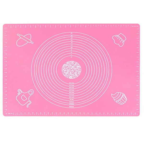 Silicone Kneading Mat - Non-Stick, Easy-Clean & Durable - Pink