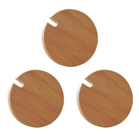 Glass Spice Storage Jar Set with Wooden Lid and Spoon