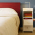 Slim Double Drawer Wooden Bedside Table With Storage - White - 7012