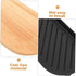 Cast Iron Steak Grill Pan with Wooden Serving Tray Thick Griddle Plate