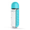 2-In-1 Water Bottles With Daily Pill Holders - Blue