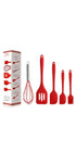 5 Piece Silicone Baking Set - Red