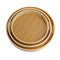 3 Different Size Round Bamboo Trays With Handles