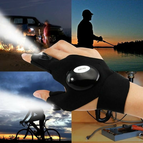 Finger Glove with LED Light Multi-Use LED Flashlight Glove - Right Hand