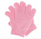 2 Piece Exfoliating Wash Gloves Dual Texture Bath Gloves for Shower - pink