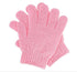 2 Piece Exfoliating Wash Gloves Dual Texture Bath Gloves for Shower - pink