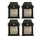 4 Pieces - Solar Wall Lights - Black