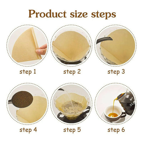 Coffee Filters Disposable Pour Over Coffee Filter 1-2 Cup