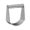 Non-Slip Stainless Steel Hand Grip Pastry Dough Mixer Baking Tool - Silver 12cm