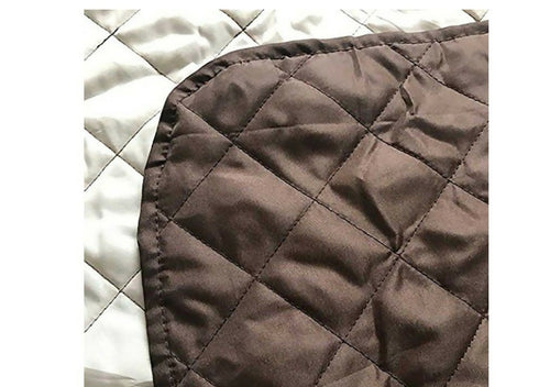 Single Seater Reversible Couch Cover - brown