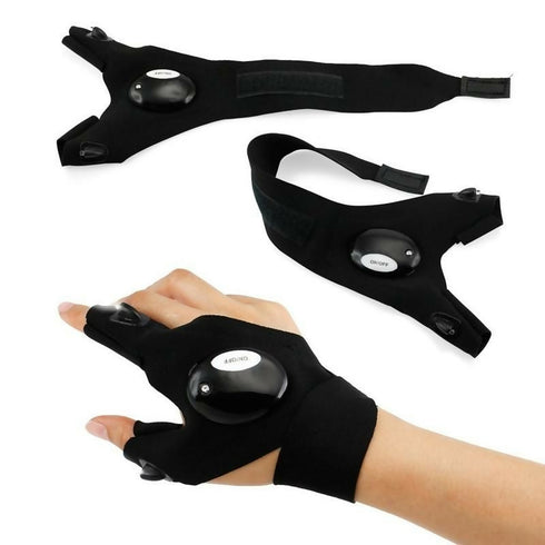 Finger Glove with LED Light Multi-Use LED Flashlight Glove - Right Hand