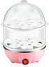 Electric Egg Boiler, 2 Tier Automatic 1 to 14 Egg Cooker - Pink