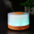 500ml Humidifier Aromatherapy Essential Oil Diffuser with 7 Color Changing - light brown