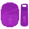 Square Lunch Box With A Water Bottle - Purple