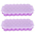 2 Pieces Food Grade Silicone Ice Tray 37 Grid - Purple