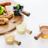 High Borosilicate Glass Sauce Cup Mini Sauce Jar With Wooden Handle