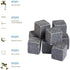 Unique Ice Cube Granite Stones with Wooden Box & Bag + stainless steel tong