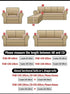 2 Seater Couch Covers Stretch Material - Dark Grey Palm