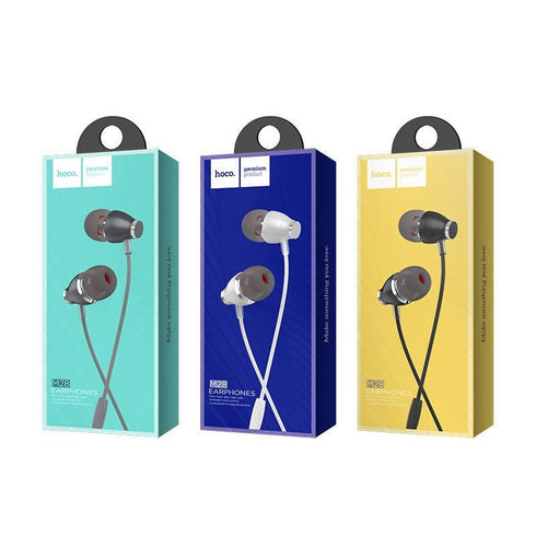 hoco ariose universal earphones with mic m28 white - WooTech Online Shopping