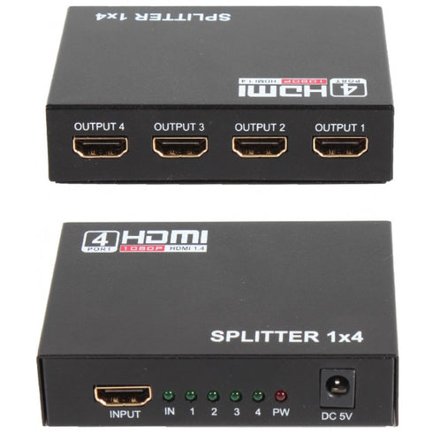 1 to 4 HDMI Splitter Adapter Converter for HDTV, 3D, TV, PC Computer Laptop - WooTech Online Shopping In SA