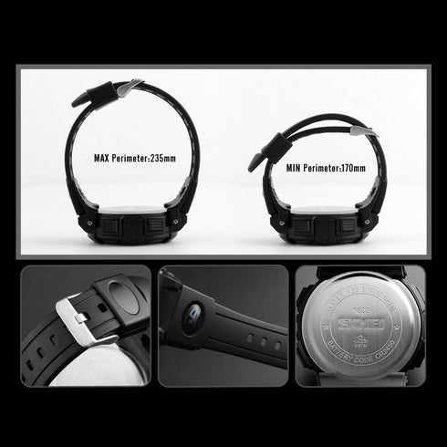 SKMEI 1303 Waterproof Alarm Bluetooth Sports Watch - WooTech Online Shopping