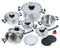 16 Piece Tommy Leopard Stainless Steel Cookware Set - WooTech Online Shopping In SA