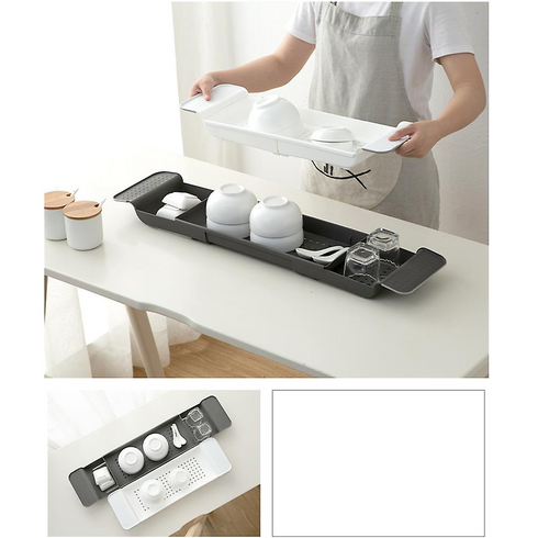 Expandable Bathtub Storage Tray