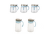5Pcs of Kitchen Spice Glass Jar Storage Container Set