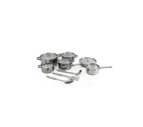 15 Piece Cookware Set With Stainless Steal Covers - Dolphin Princess