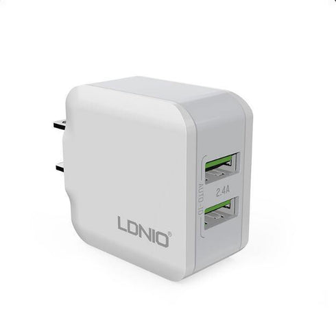 2 USB Smart Travel Adapter Wall Portable Charger - Ldnio A2201 - WooTech Online Shopping In SA