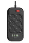 2500W SE6403 4 USB Ports Power Strip 3.4A With 6 AC Sockets - WooTech Online Shopping In SA